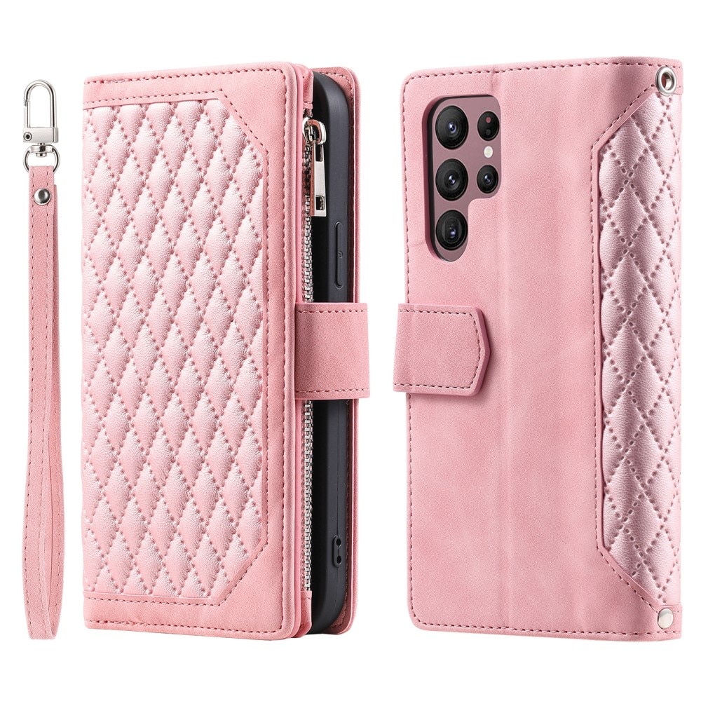Samsung Galaxy S24 Ultra Wallet/Purse Quilted Pink