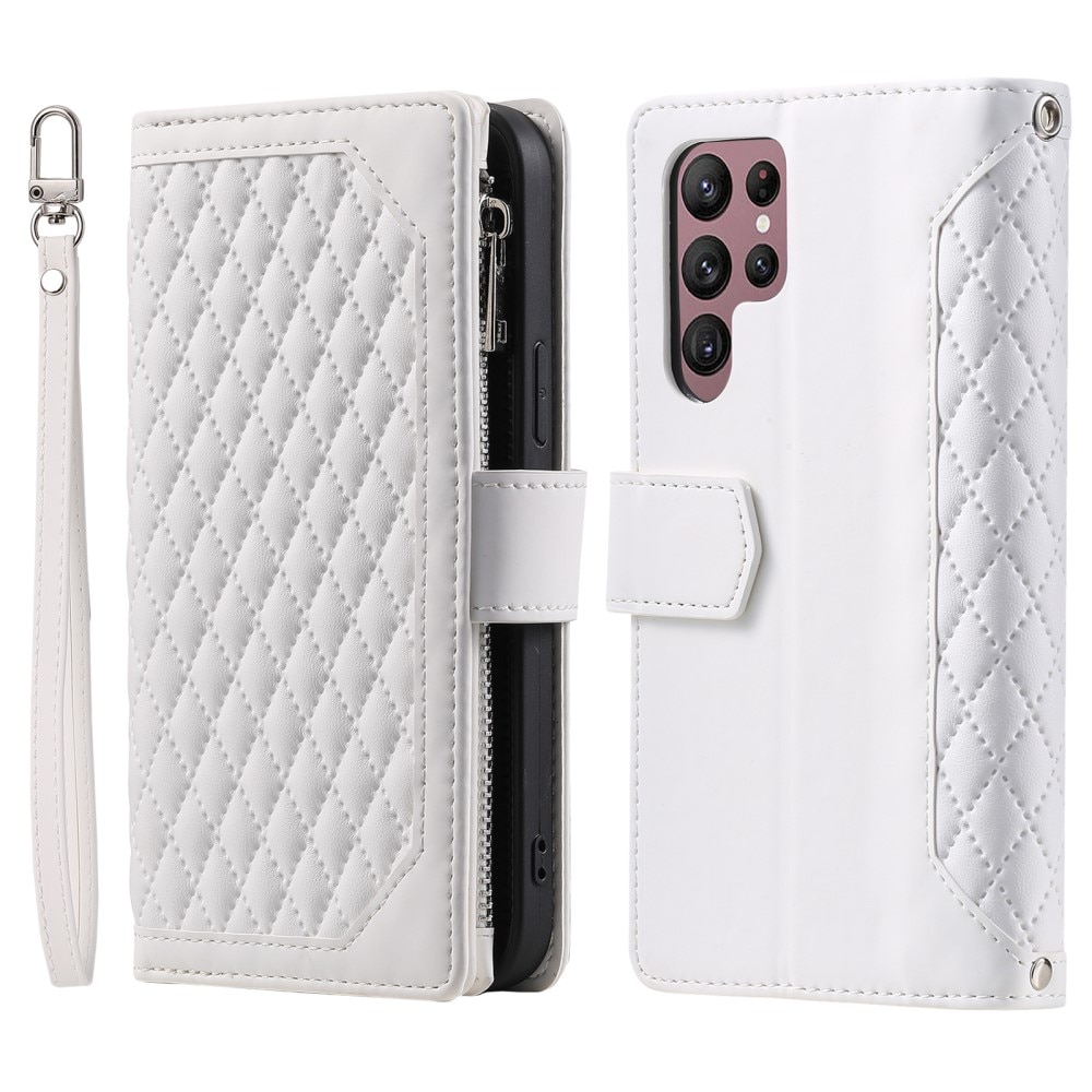 Samsung Galaxy S24 Ultra Wallet/Purse Quilted White