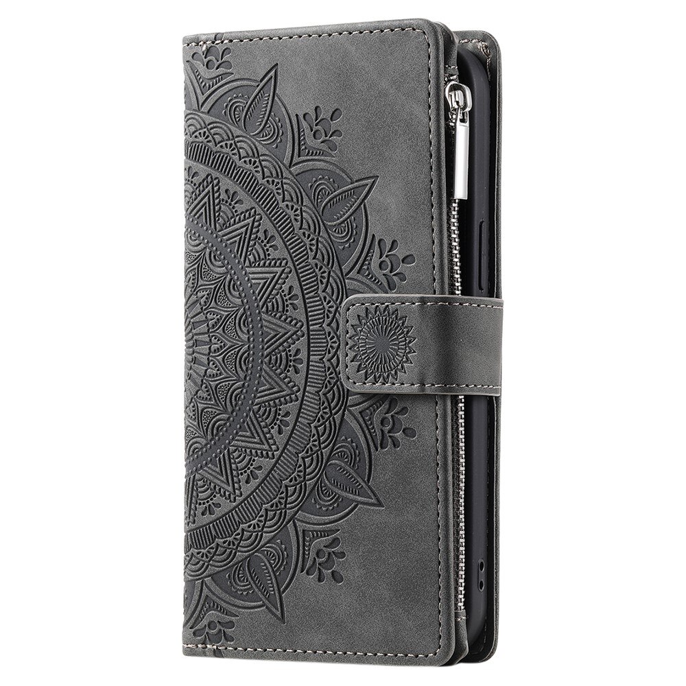 Google Pixel 8 Pro Wallet/Purse Mandala Grey