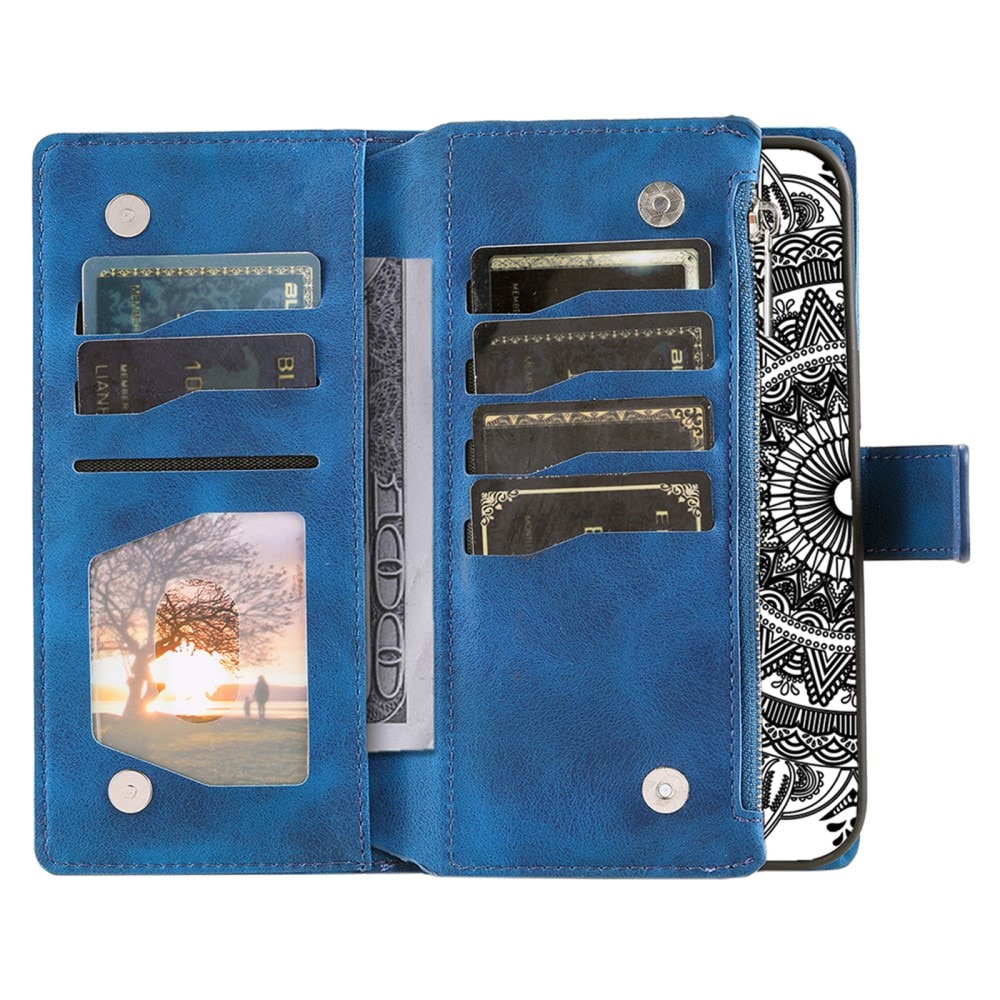 Google Pixel 8 Pro Wallet/Purse Mandala Blue