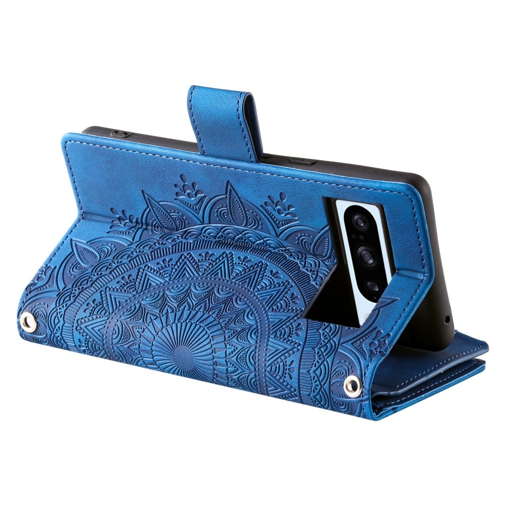 Google Pixel 8 Pro Wallet/Purse Mandala Blue