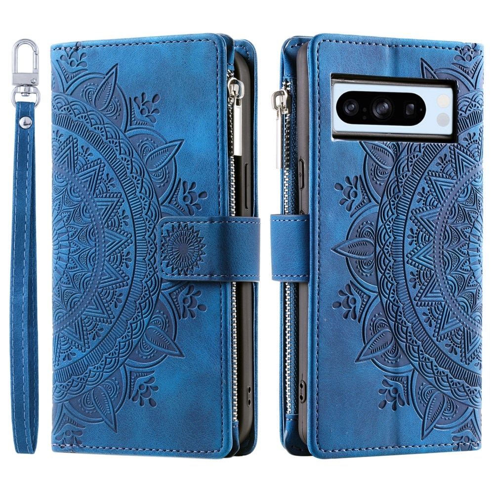 Google Pixel 8 Pro Wallet/Purse Mandala Blue