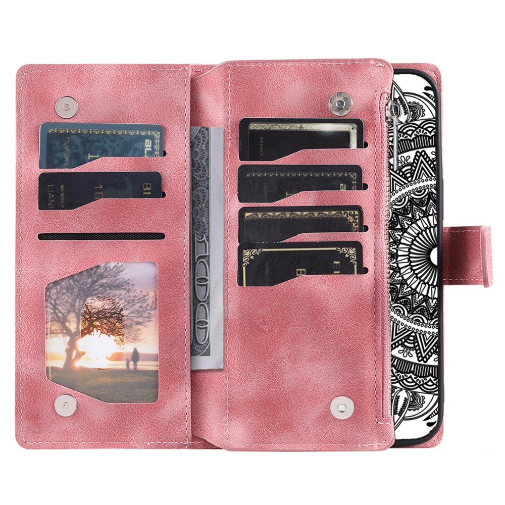 Google Pixel 8 Pro Wallet/Purse Mandala Pink