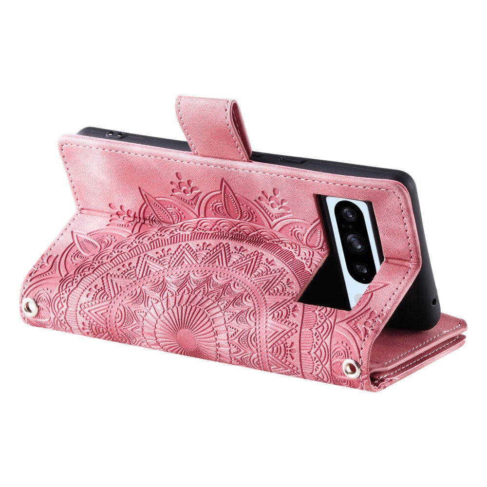 Google Pixel 8 Pro Wallet/Purse Mandala Pink