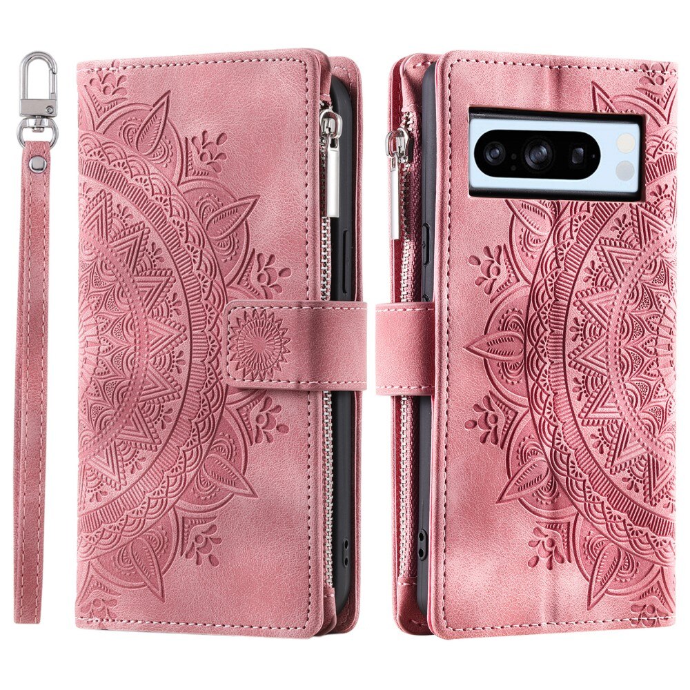 Google Pixel 8 Pro Wallet/Purse Mandala Pink