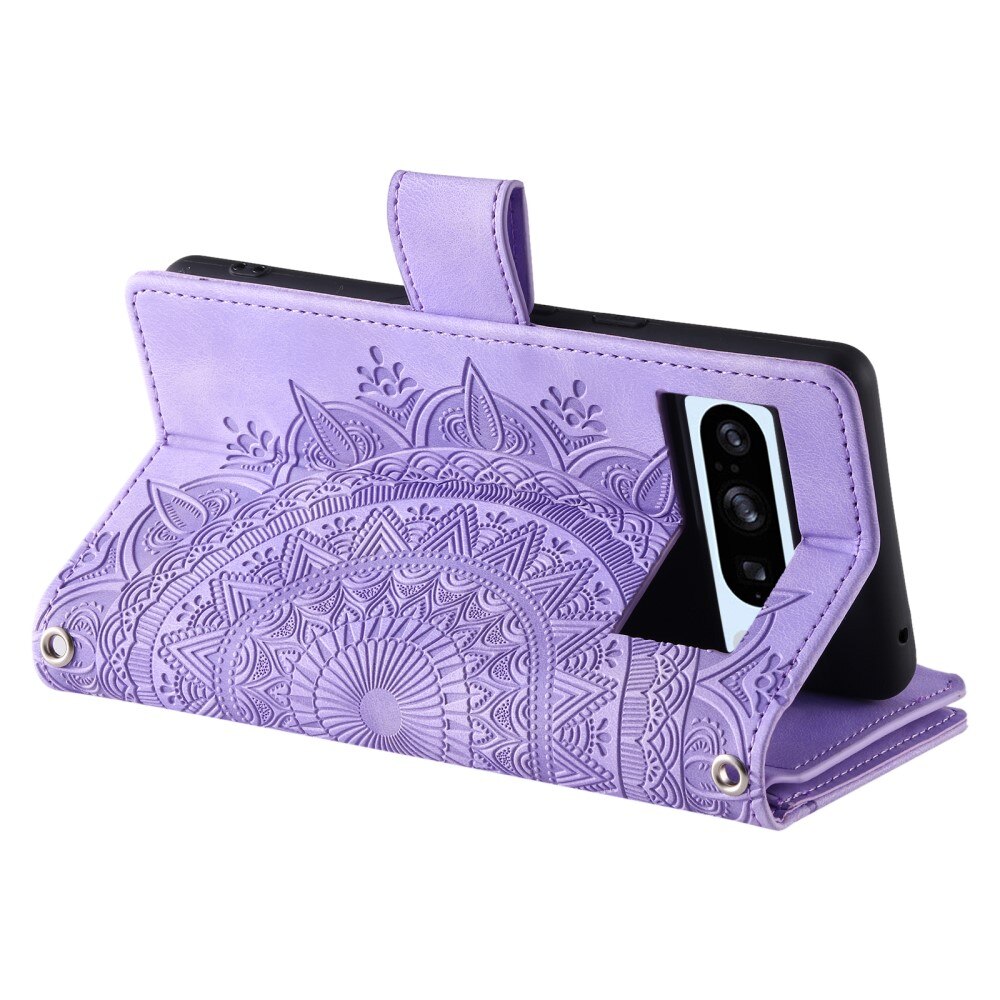 Google Pixel 8 Pro Wallet/Purse Mandala Purple