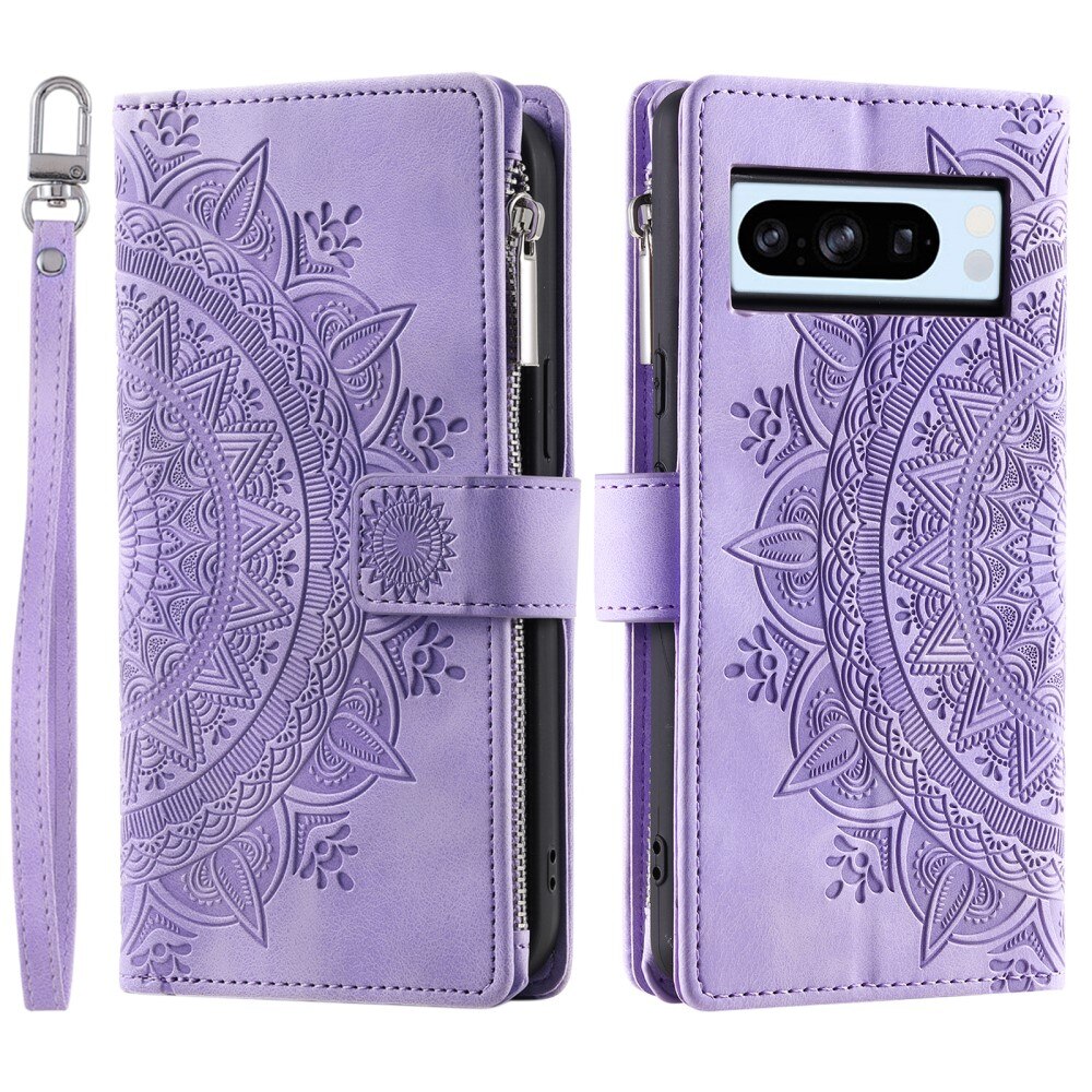 Google Pixel 8 Pro Wallet/Purse Mandala Purple