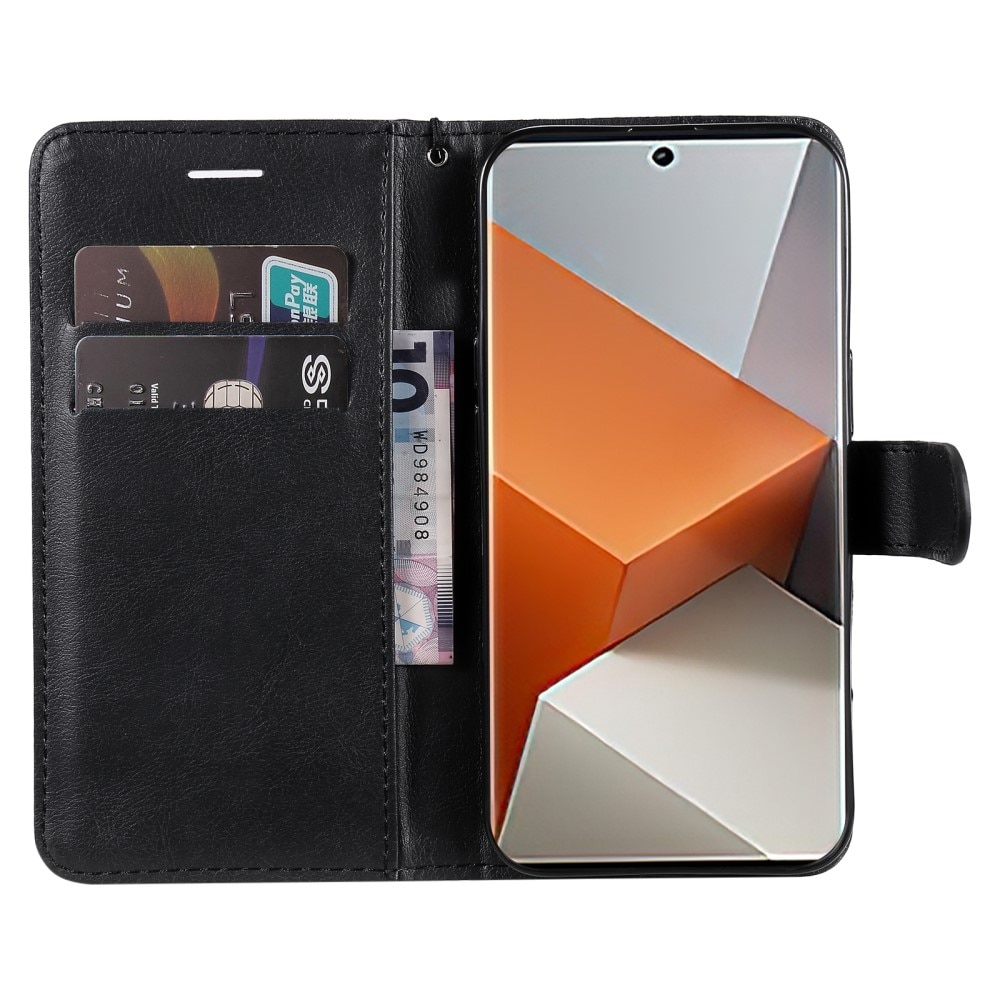 Xiaomi Redmi Note 13 Pro Plus Wallet Case Black