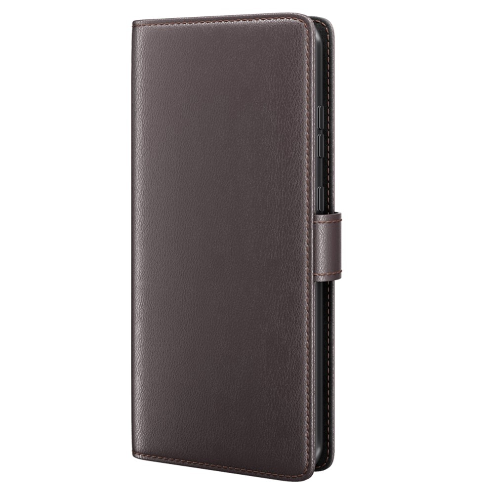 Samsung Galaxy S23 FE Genuine Leather Wallet Case Brown