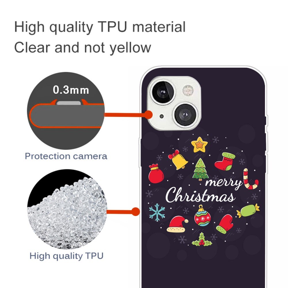 iPhone 15 TPU Case with Christmas Design - Merry Christmas