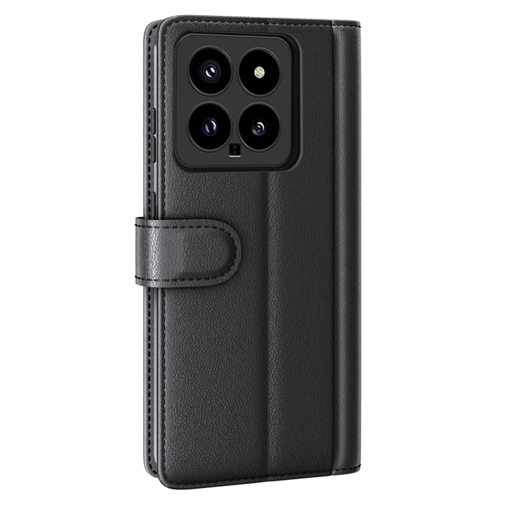Xiaomi 14 Genuine Leather Wallet Case Black