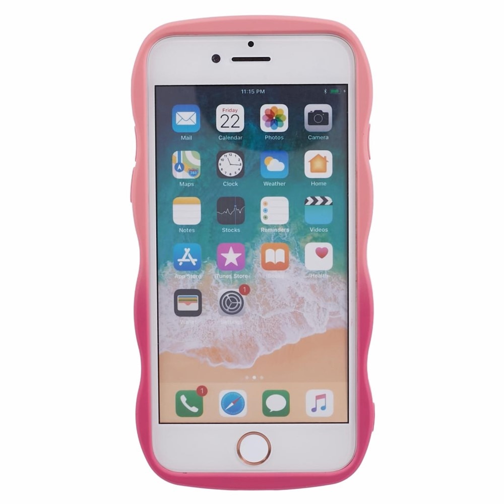 iPhone SE (2020) Wavy Edge Case Pink Ombre