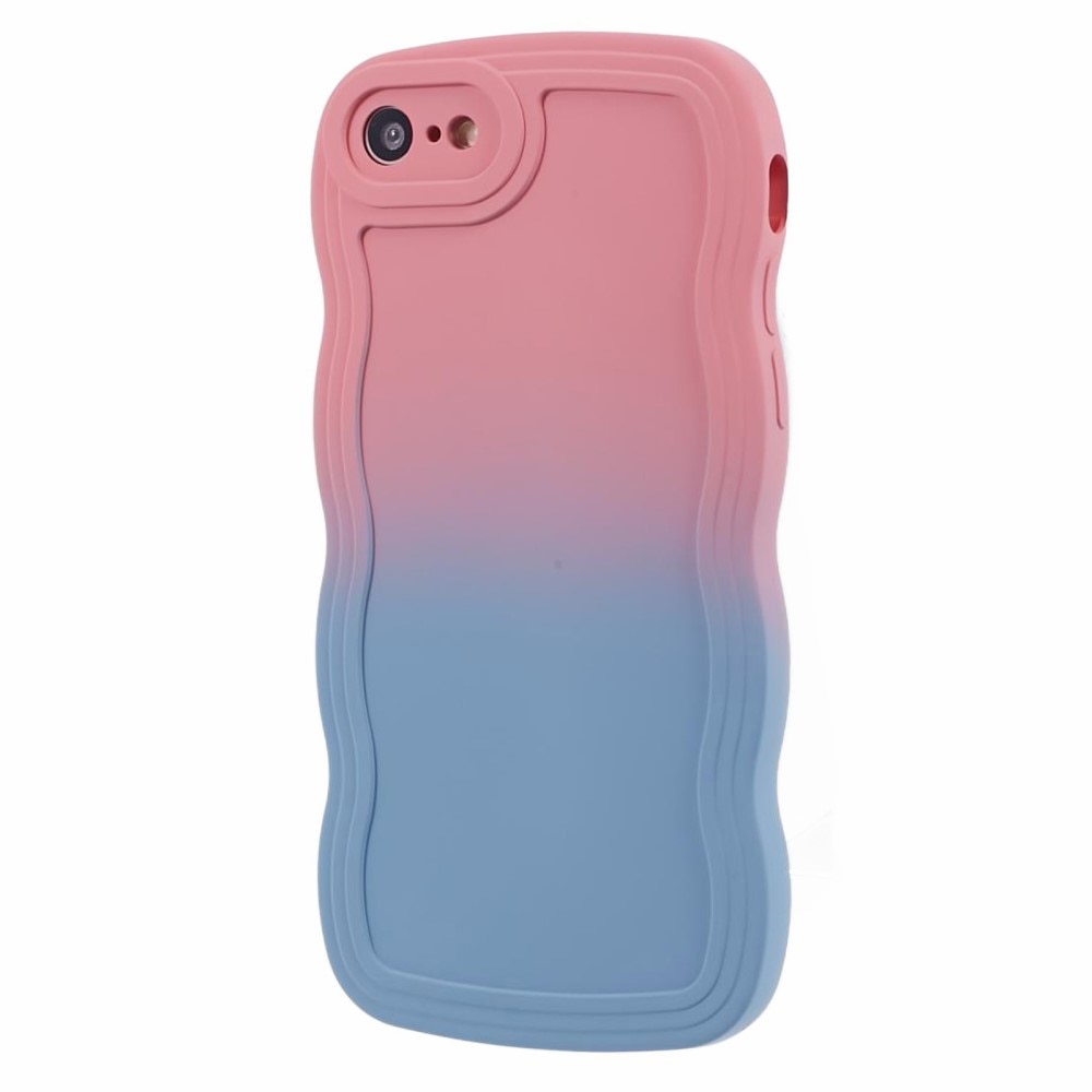 iPhone SE (2022) Wavy Edge Case Pink/blue Ombre