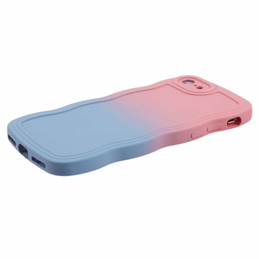 iPhone SE (2022) Wavy Edge Case Pink/blue Ombre