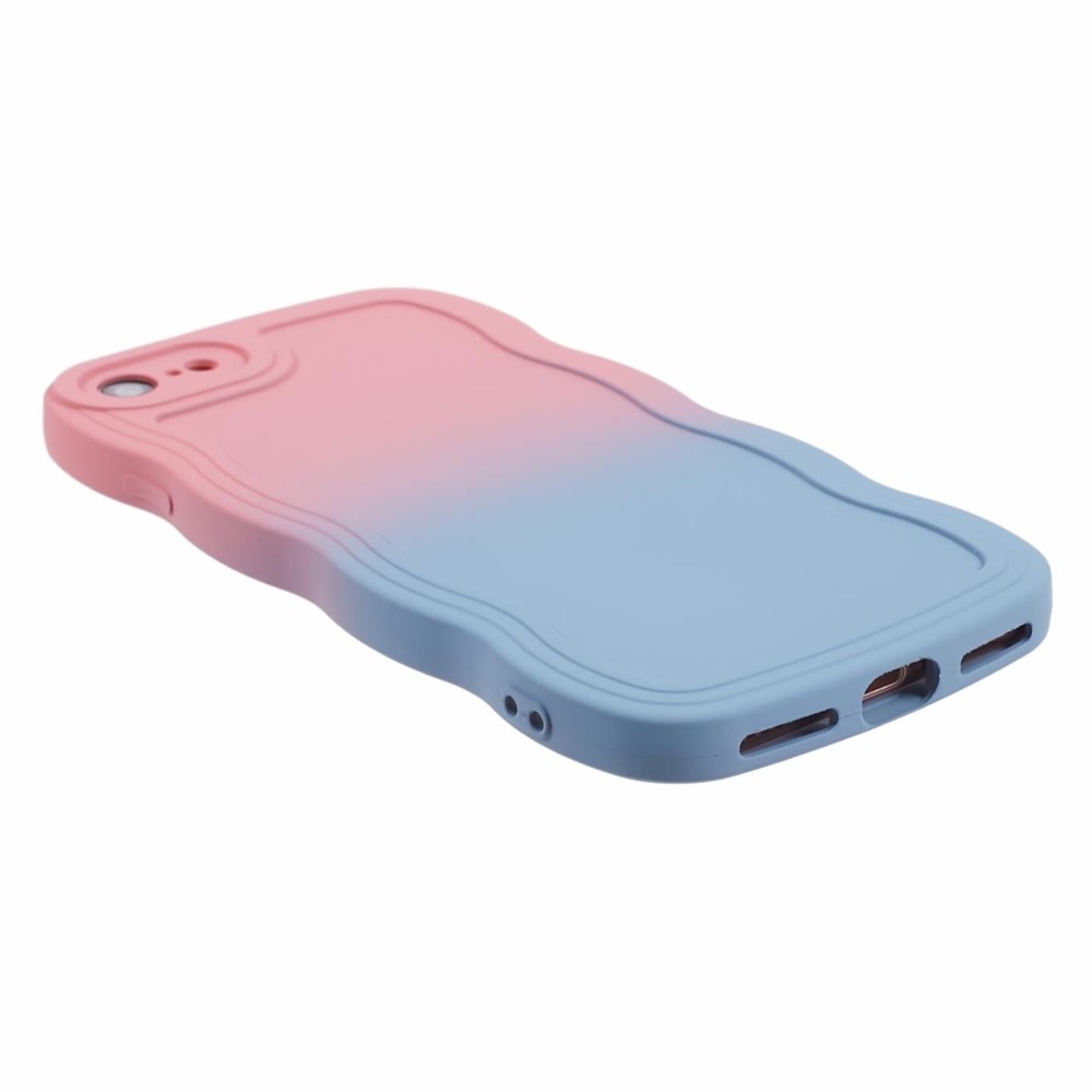 iPhone SE (2020) Wavy Edge Case Pink/blue Ombre