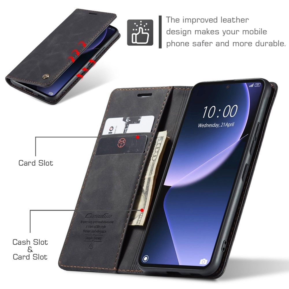 Xiaomi 13T Pro Slim Wallet Case Black