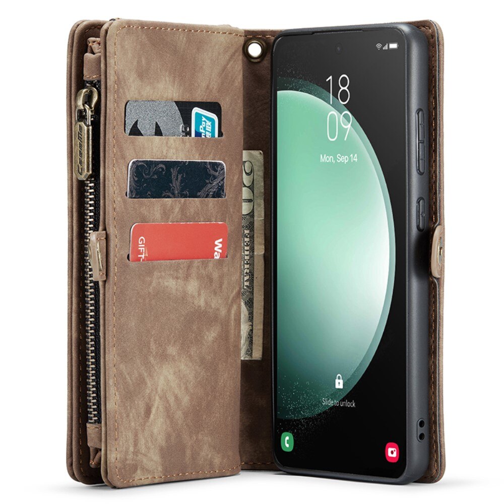 Samsung Galaxy S23 FE Multi-slot Wallet Case Brown