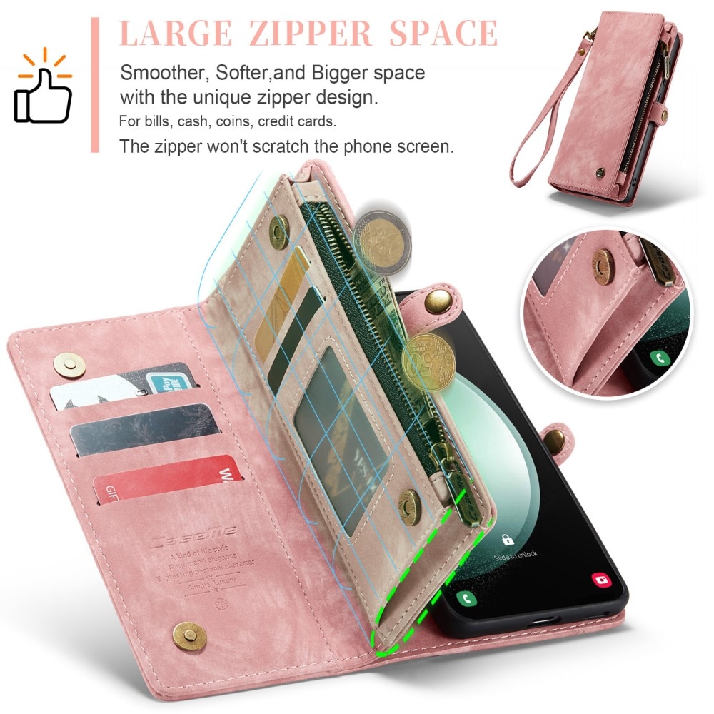 Samsung Galaxy S23 FE Multi-slot Wallet Case Pink