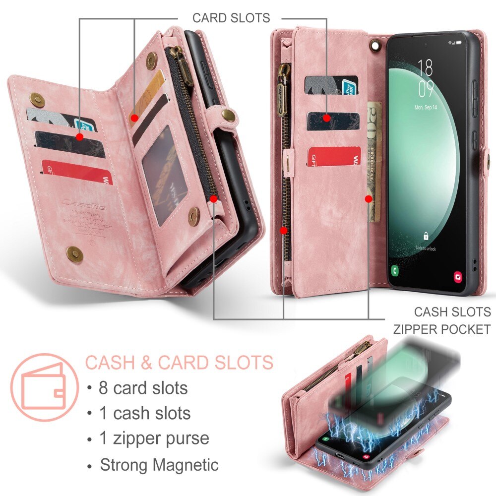 Samsung Galaxy S23 FE Multi-slot Wallet Case Pink