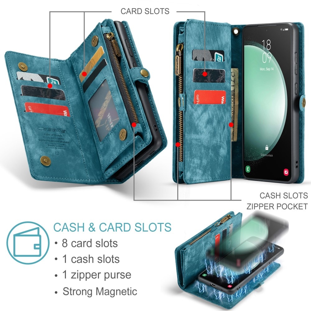 Samsung Galaxy S23 FE Multi-slot Wallet Case Blue