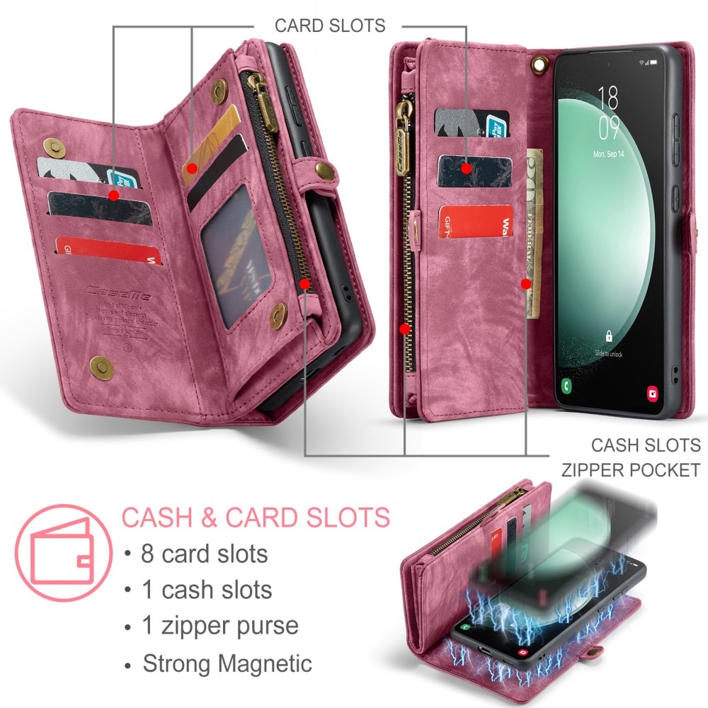 Samsung Galaxy S23 FE Multi-slot Wallet Case Red