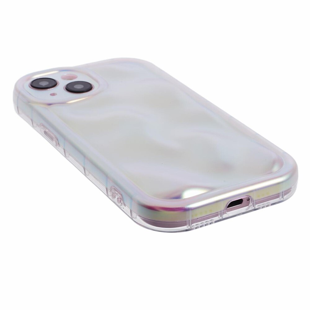 iPhone 15 Wavy TPU Case Pearlescent