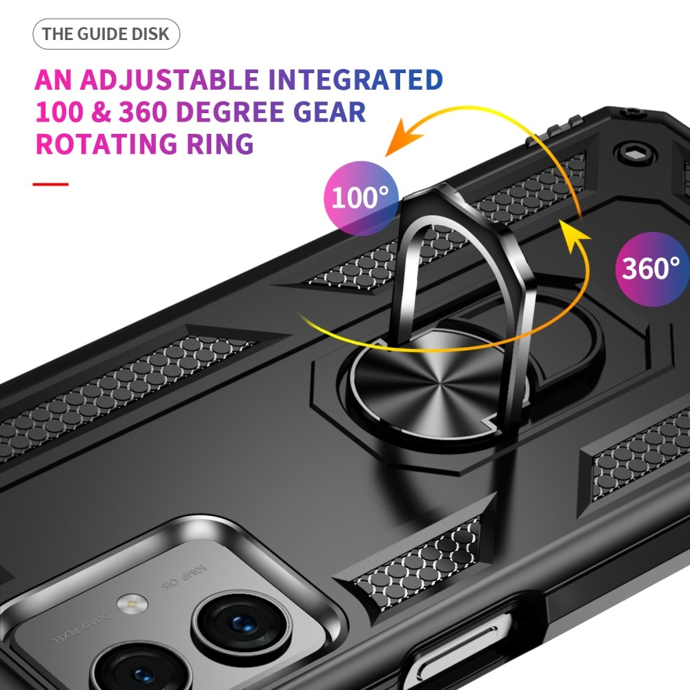 Motorola Moto G54 Hybrid Case Tech Ring Black