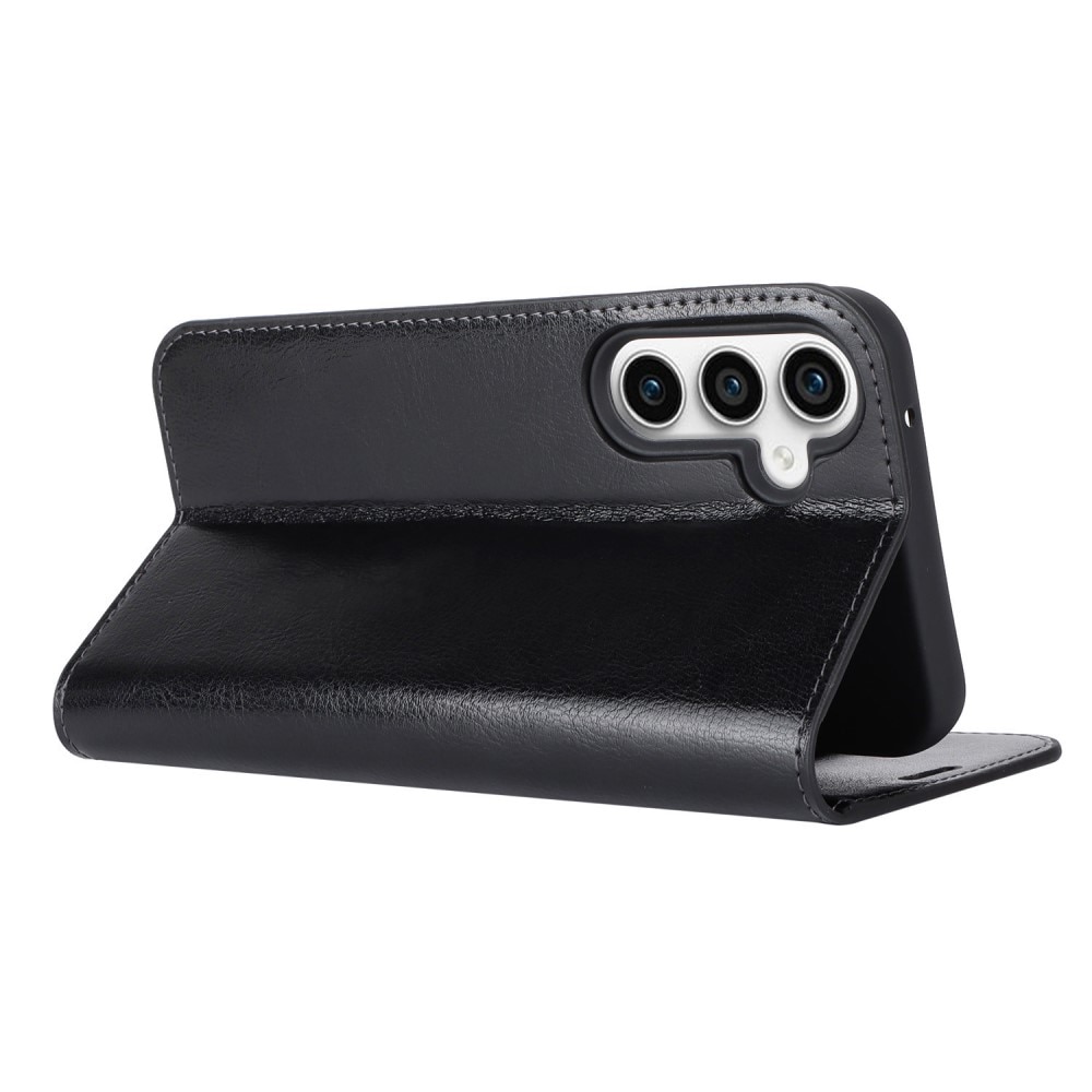 Samsung Galaxy S23 FE Genuine Leather Wallet Case Black