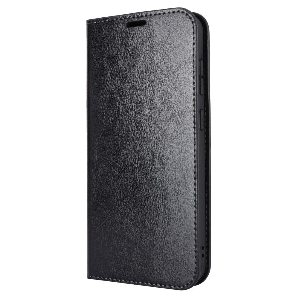 Samsung Galaxy S23 FE Genuine Leather Wallet Case Black