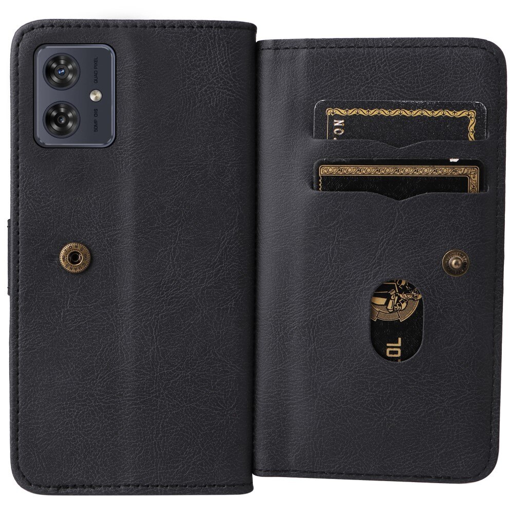 Motorola Moto G54 Wallet Cover Multi-slot Black