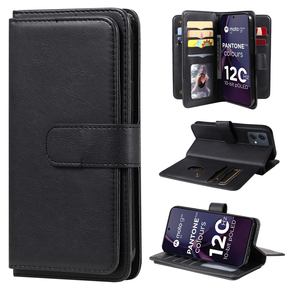 Motorola Moto G84 Wallet Cover Multi-slot Black