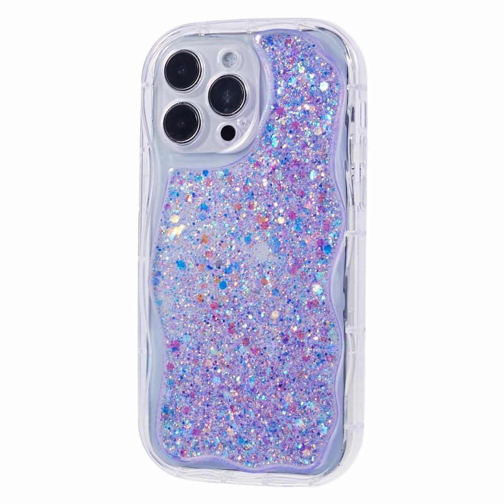 iPhone 12 Pro Wavy Glitter Case Purple