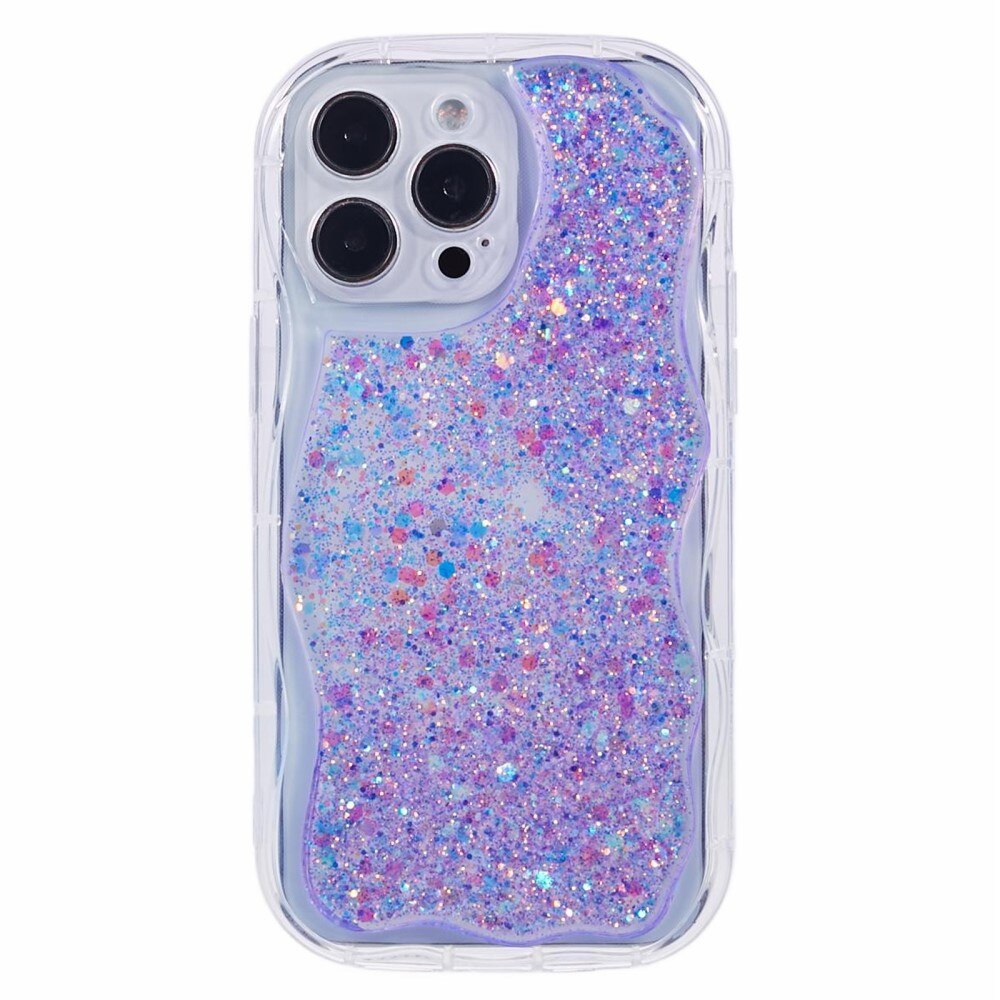 iPhone 12 Pro Wavy Glitter Case Purple