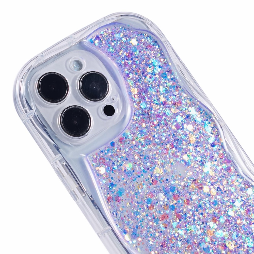 iPhone 12 Pro Wavy Glitter Case Purple