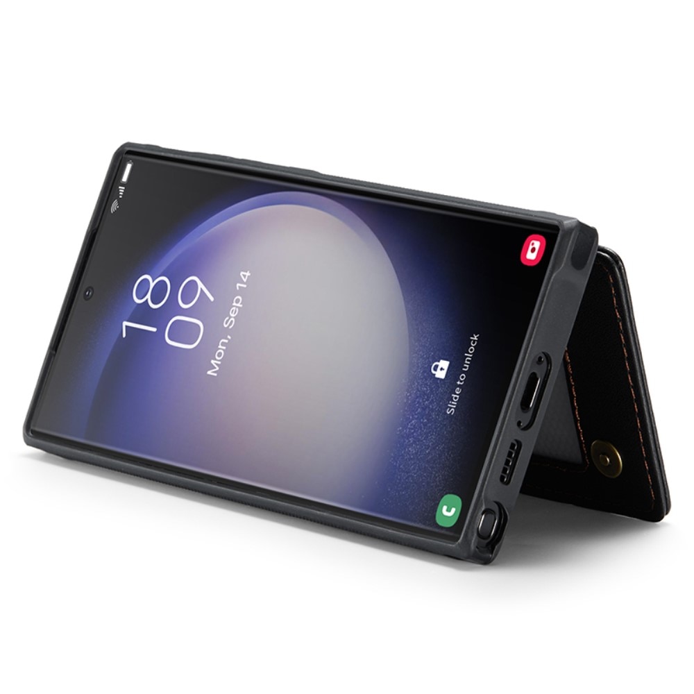 Samsung Galaxy S23 Ultra RFID blocking Wallet Cover Black