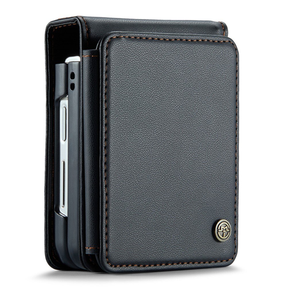 Samsung Galaxy Z Flip 3 RFID blocking Wallet Cover Black