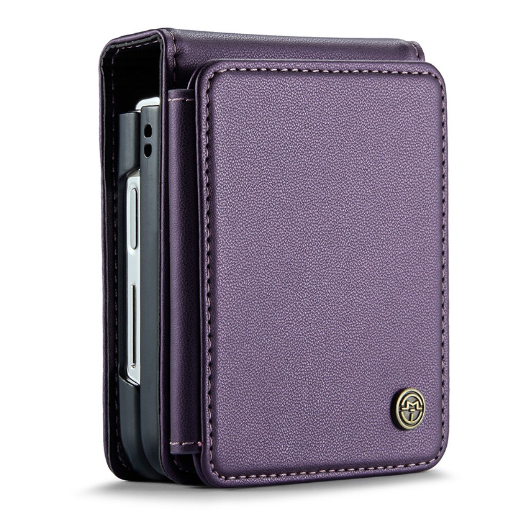 Samsung Galaxy Z Flip 4 RFID blocking Wallet Cover Purple