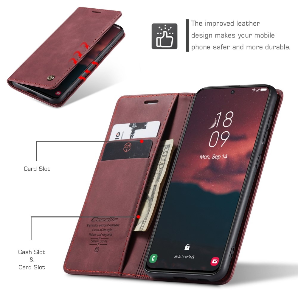 Samsung Galaxy S24 Plus Slim Wallet Case Red