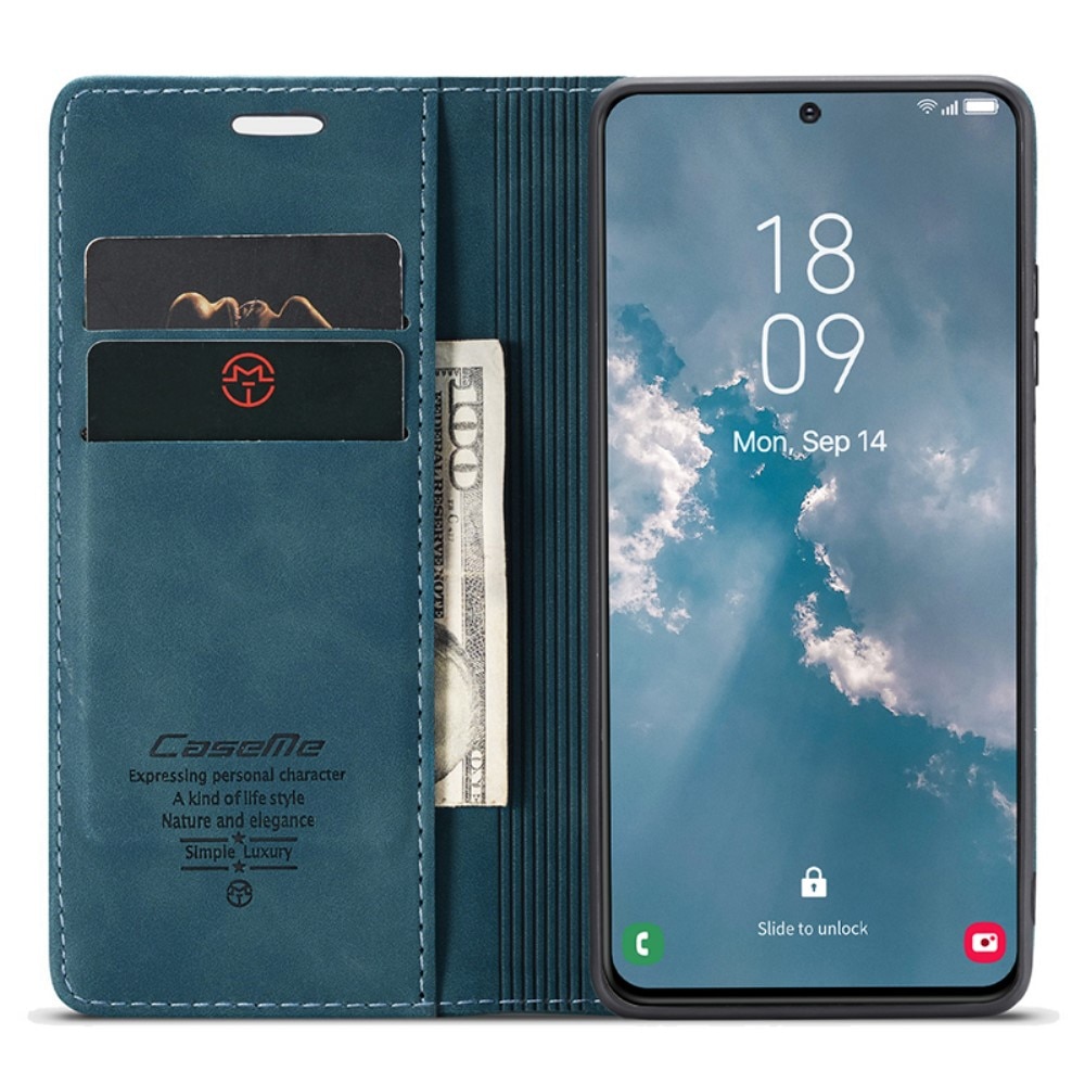 Samsung Galaxy S24 Slim Wallet Case Blue