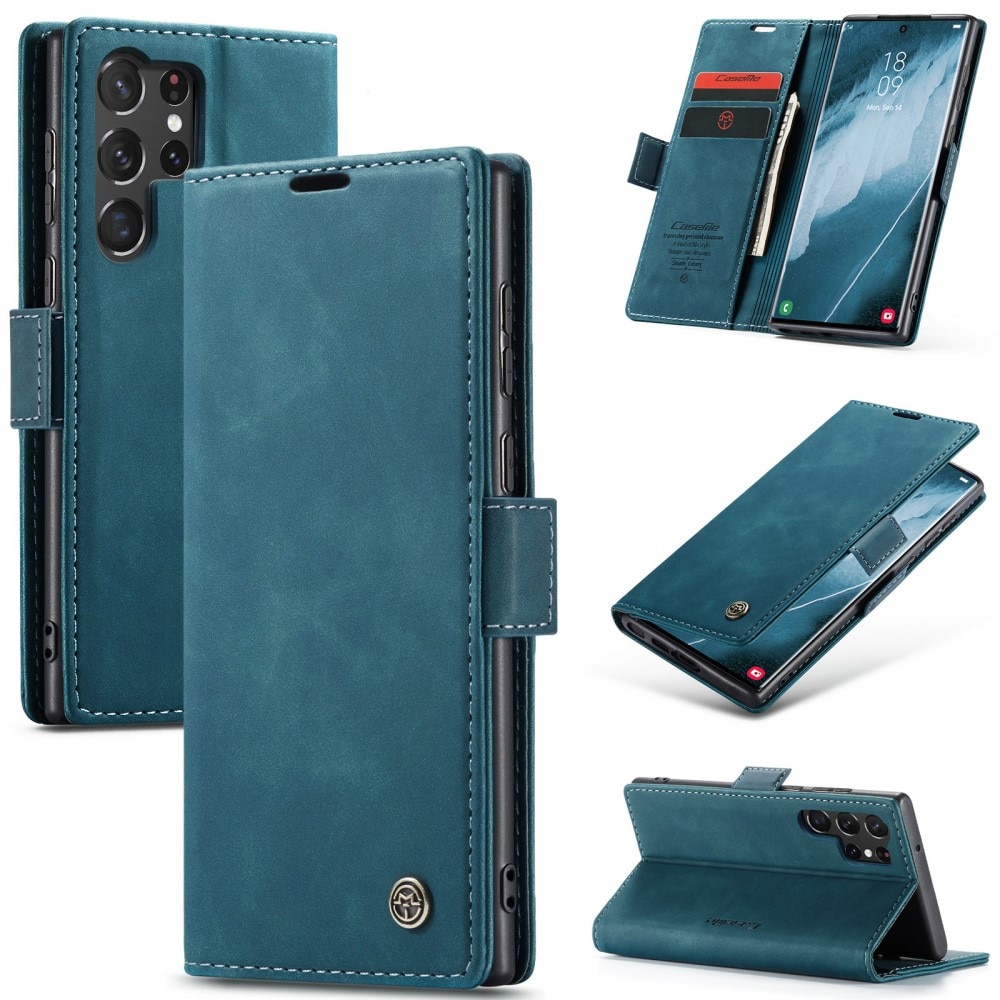Samsung Galaxy S24 Ultra Slim Wallet Case Blue