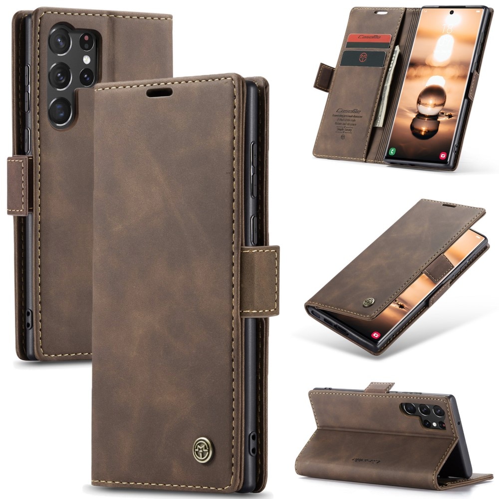 Samsung Galaxy S24 Ultra Slim Wallet Case Brown