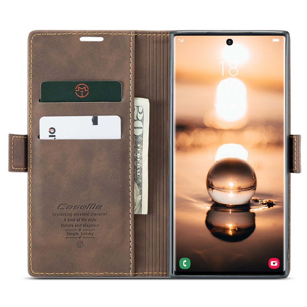 Samsung Galaxy S24 Ultra Slim Wallet Case Brown