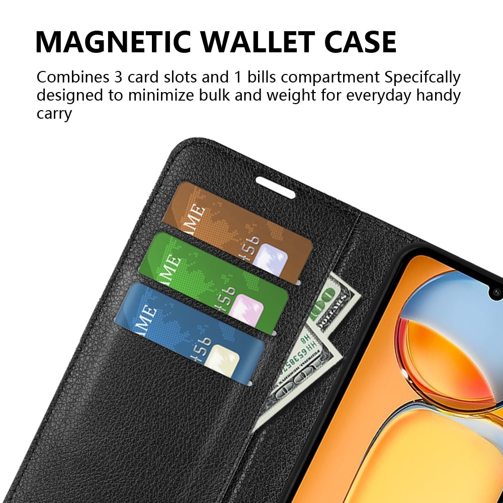 Xiaomi Redmi 13C Wallet Book Cover Black