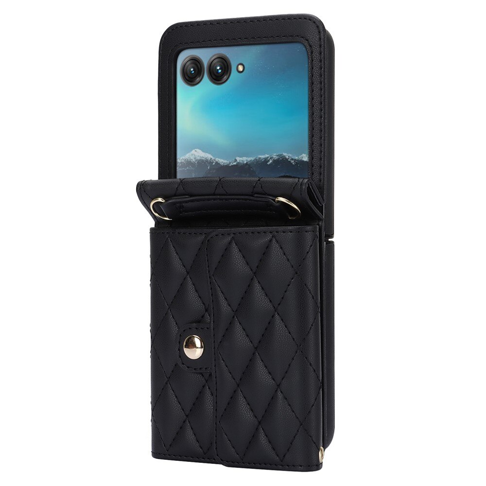 Motorola Razr 40 Ultra RFID blocking Wallet/Purse Quilted Black