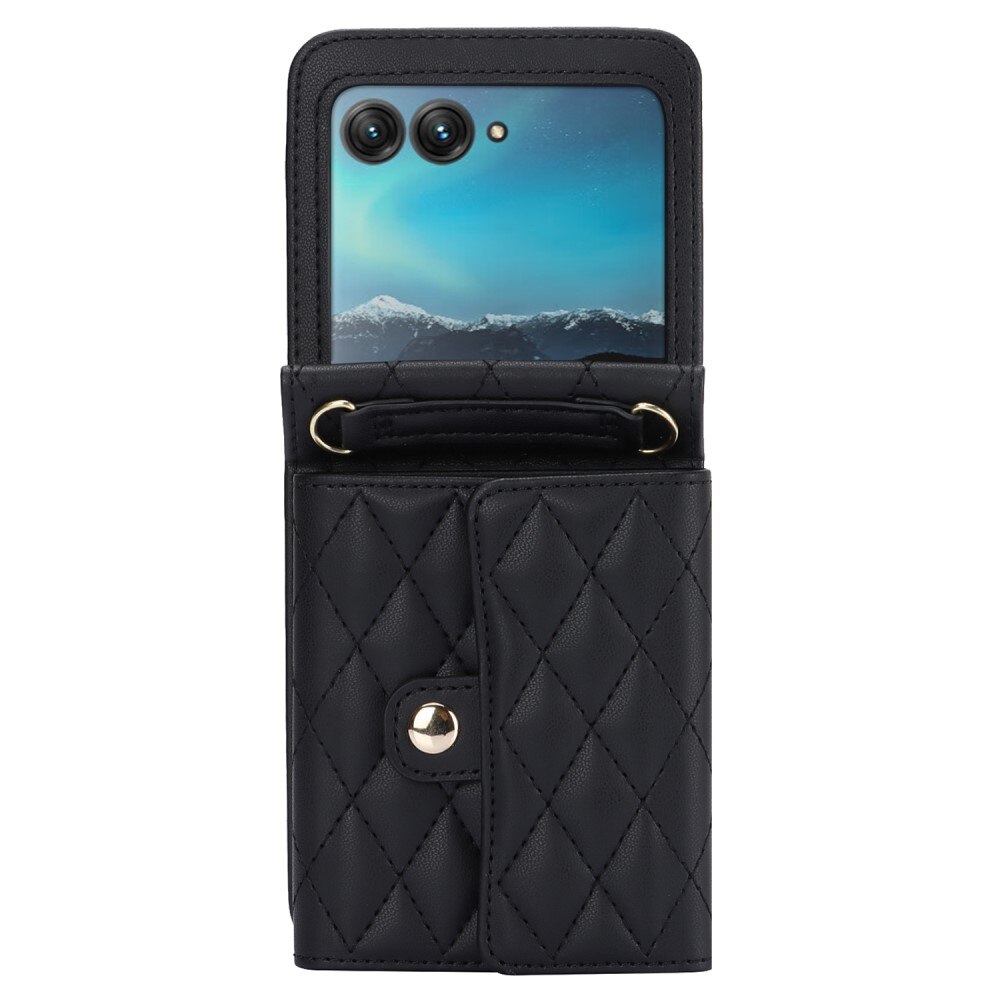 Motorola Razr 40 Ultra RFID blocking Wallet/Purse Quilted Black