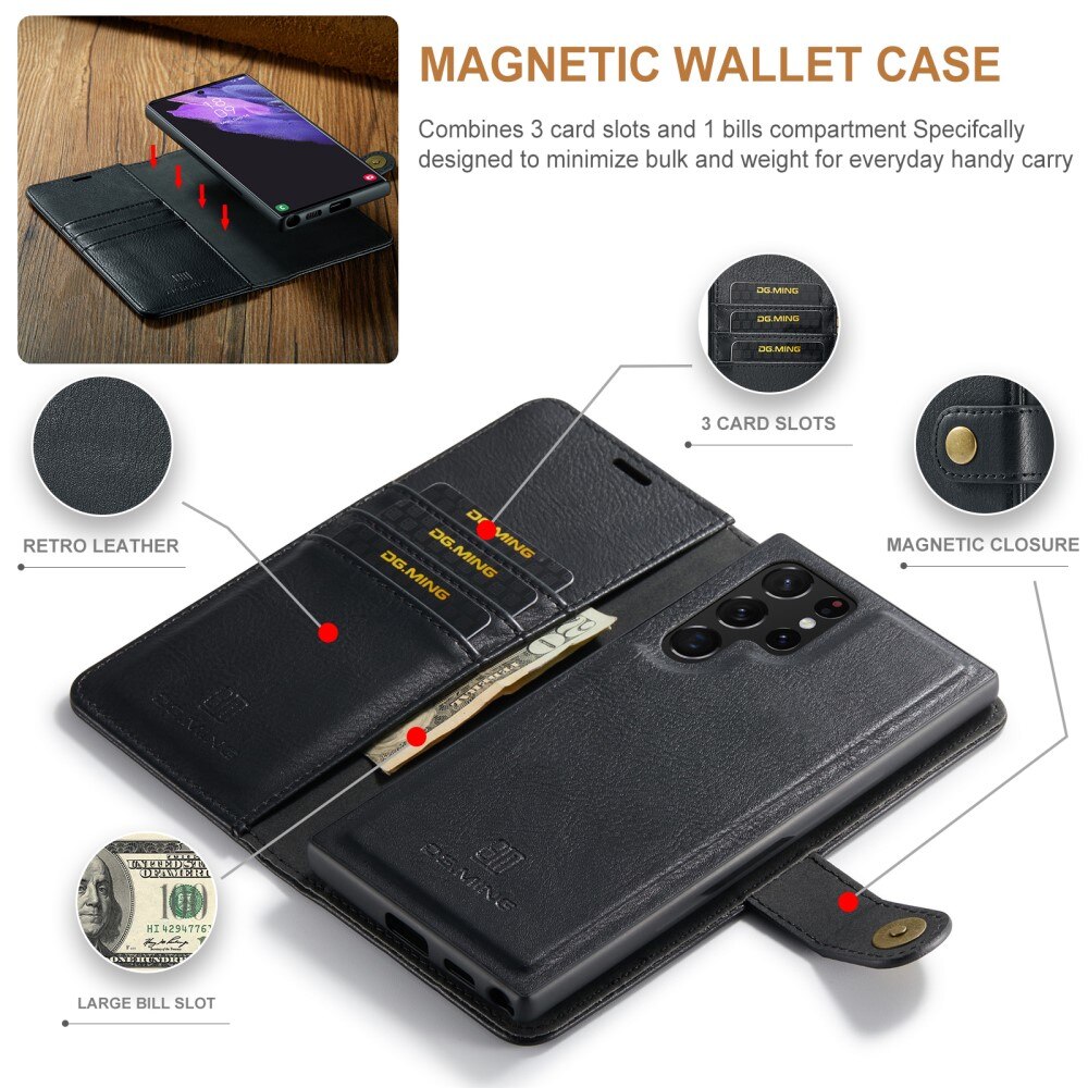 Samsung Galaxy S24 Ultra Magnet Wallet Black