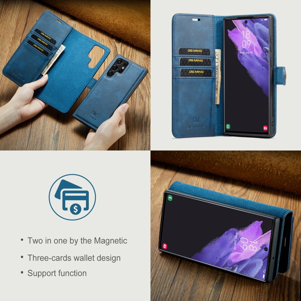 Samsung Galaxy S24 Ultra Magnet Wallet Blue