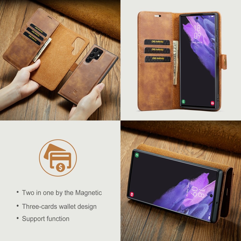 Samsung Galaxy S24 Ultra Magnet Wallet Cognac