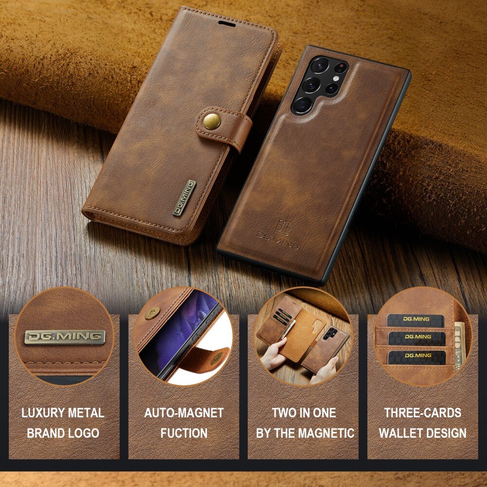 Samsung Galaxy S24 Ultra Magnet Wallet Cognac