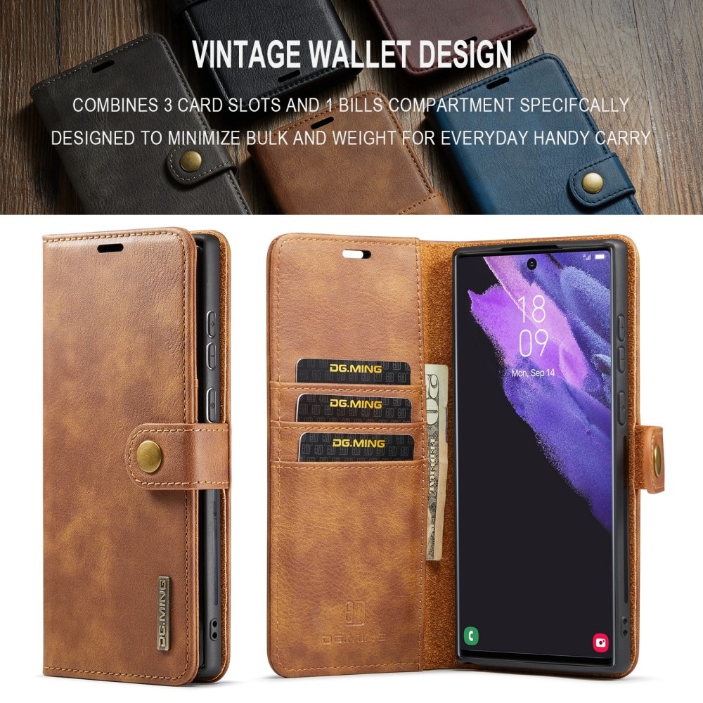 Samsung Galaxy S24 Ultra Magnet Wallet Cognac